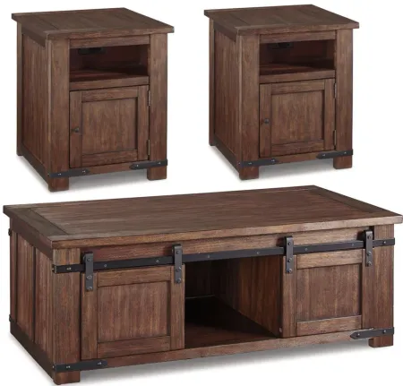 Budmore 3-pc. Occasional Tables w/Casters in Brown by Ashley Furniture