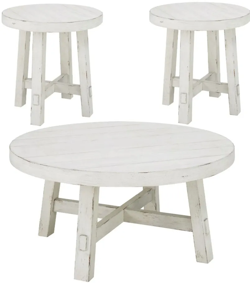 Marguerite 3PC Occasional Tables in Flea Market White by Liberty Furniture