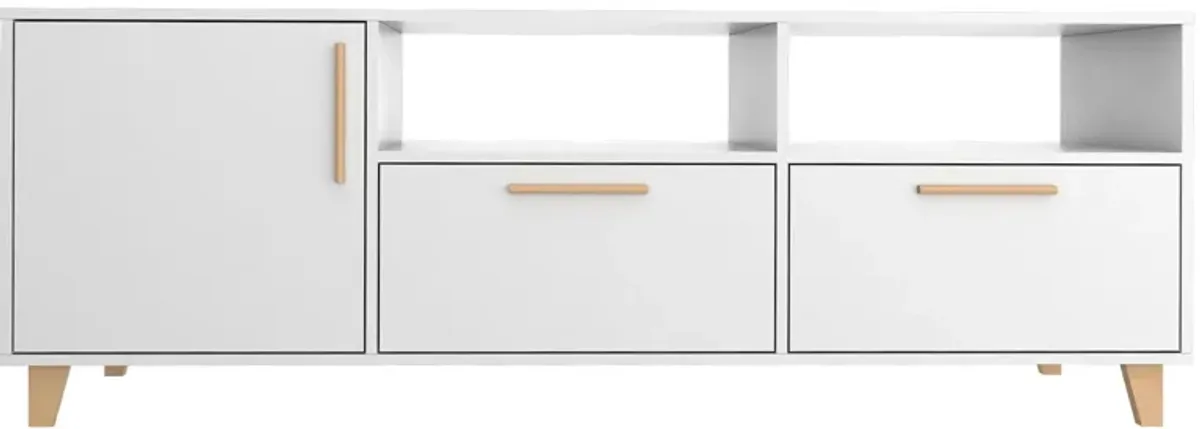 Herald 53" TV Stand in White by Manhattan Comfort