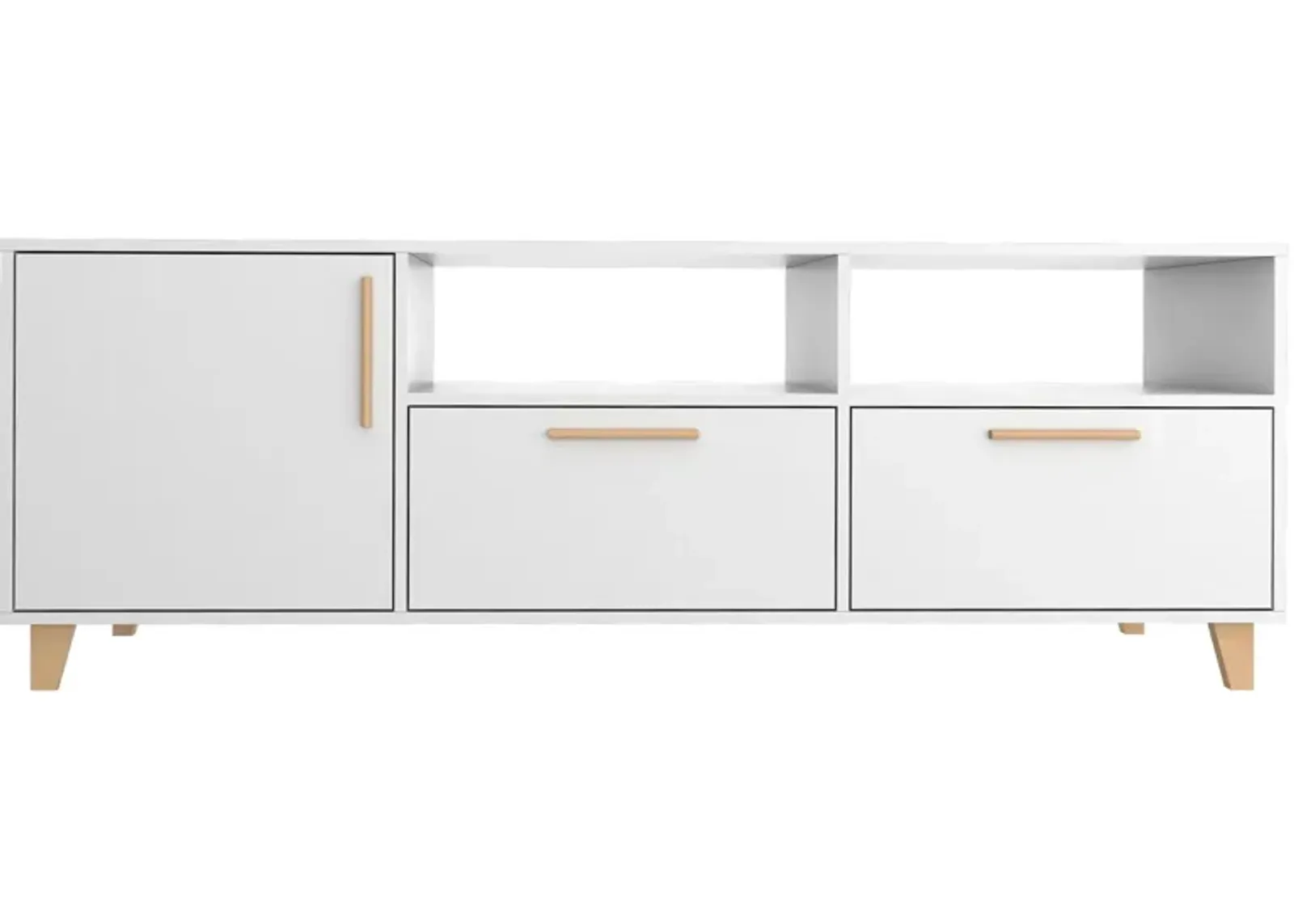 Herald 53" TV Stand in White by Manhattan Comfort