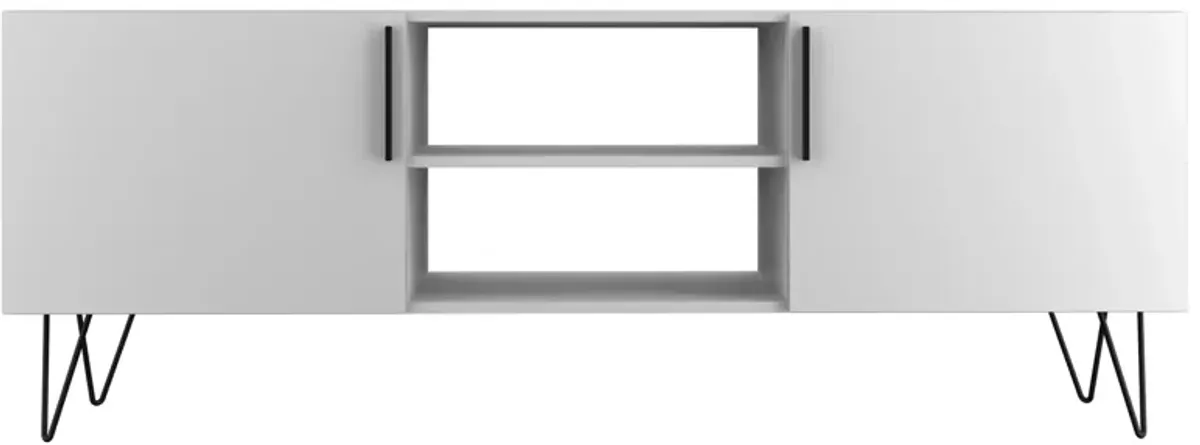 Nolita 63" TV Stand in White by Manhattan Comfort