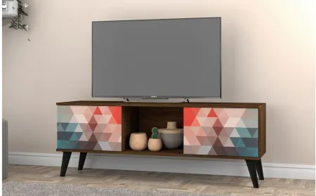 Doyers 53" TV Stand in Multi Color Red and Blue by Manhattan Comfort