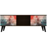 Doyers 53" TV Stand in Multi Color Red and Blue by Manhattan Comfort