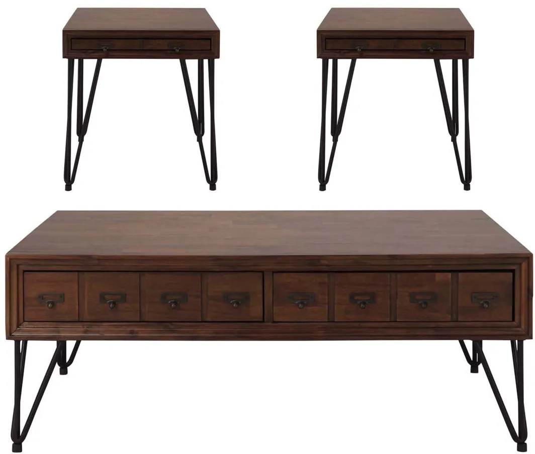 Rhett 3-pc. Occasional Tables in Brown by Elements International Group