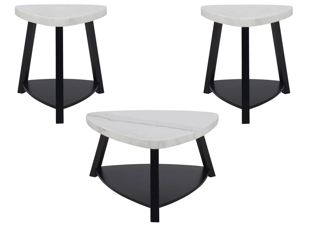 Fender 3-pc. Occasional Table Set in White by Elements International Group