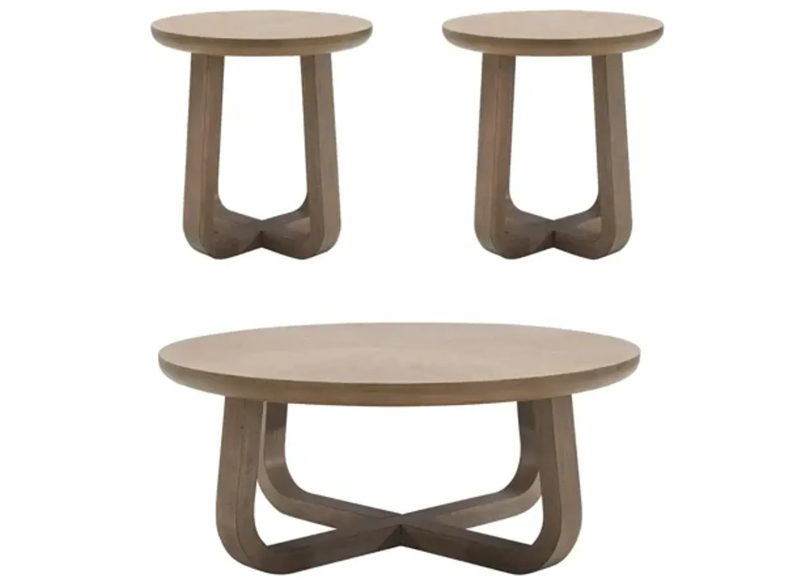 Shaw 3-pc. Round Occasional Tables in Beige by Bellanest.