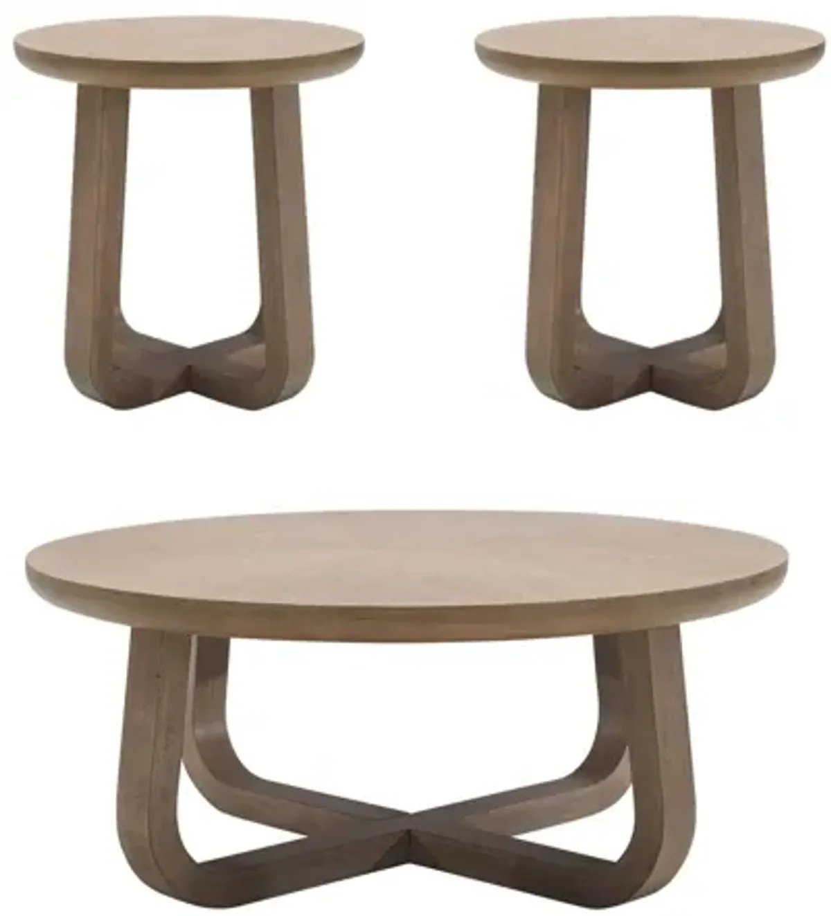 Shaw 3-pc. Round Occasional Tables in Beige by Bellanest.