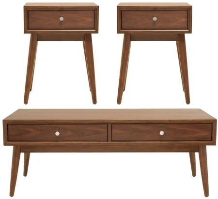 Miranda 3PC Occasional Table Set in Walnut by Homelegance