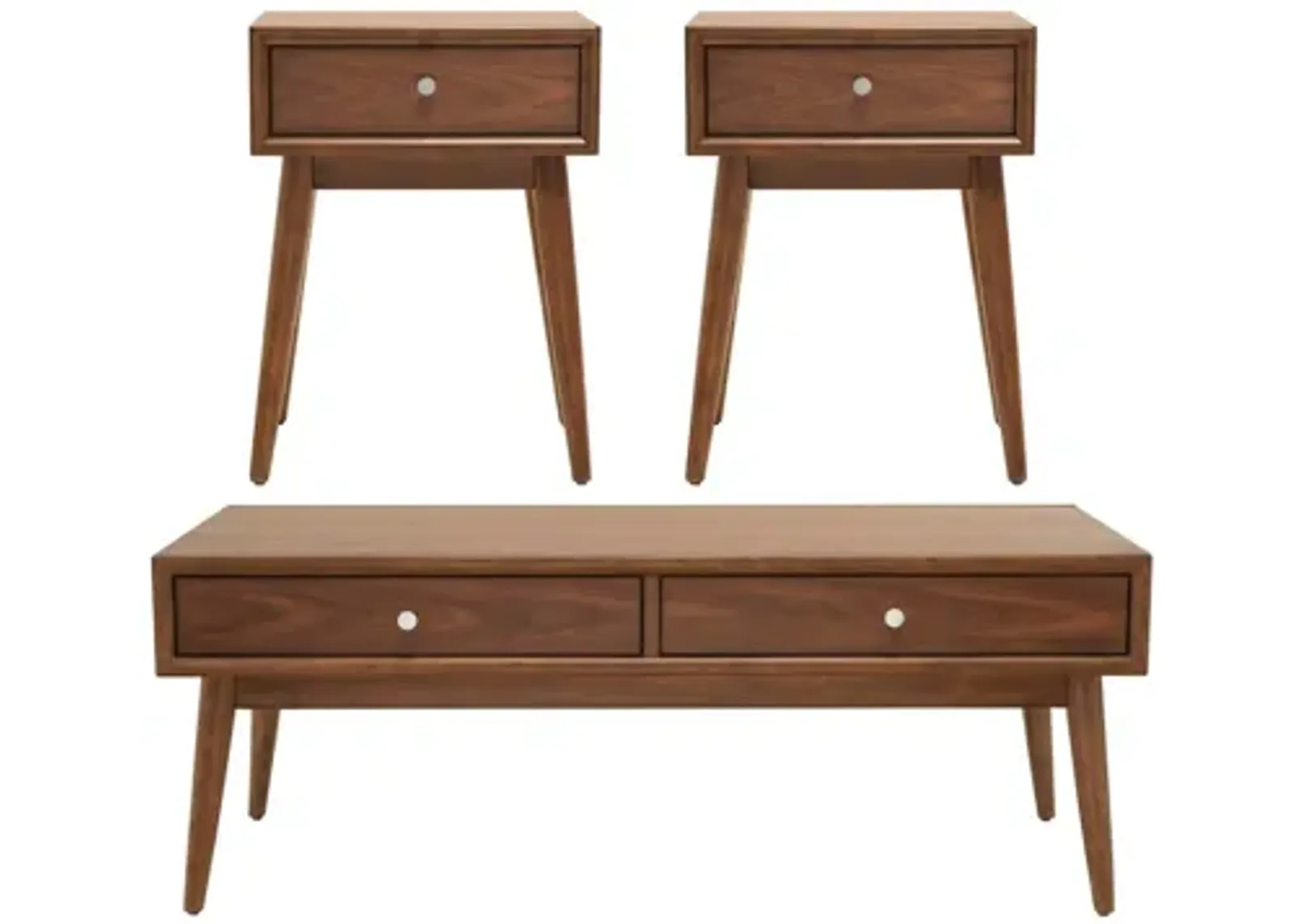 Miranda 3-pc. Occasional Table Set in Walnut by Homelegance