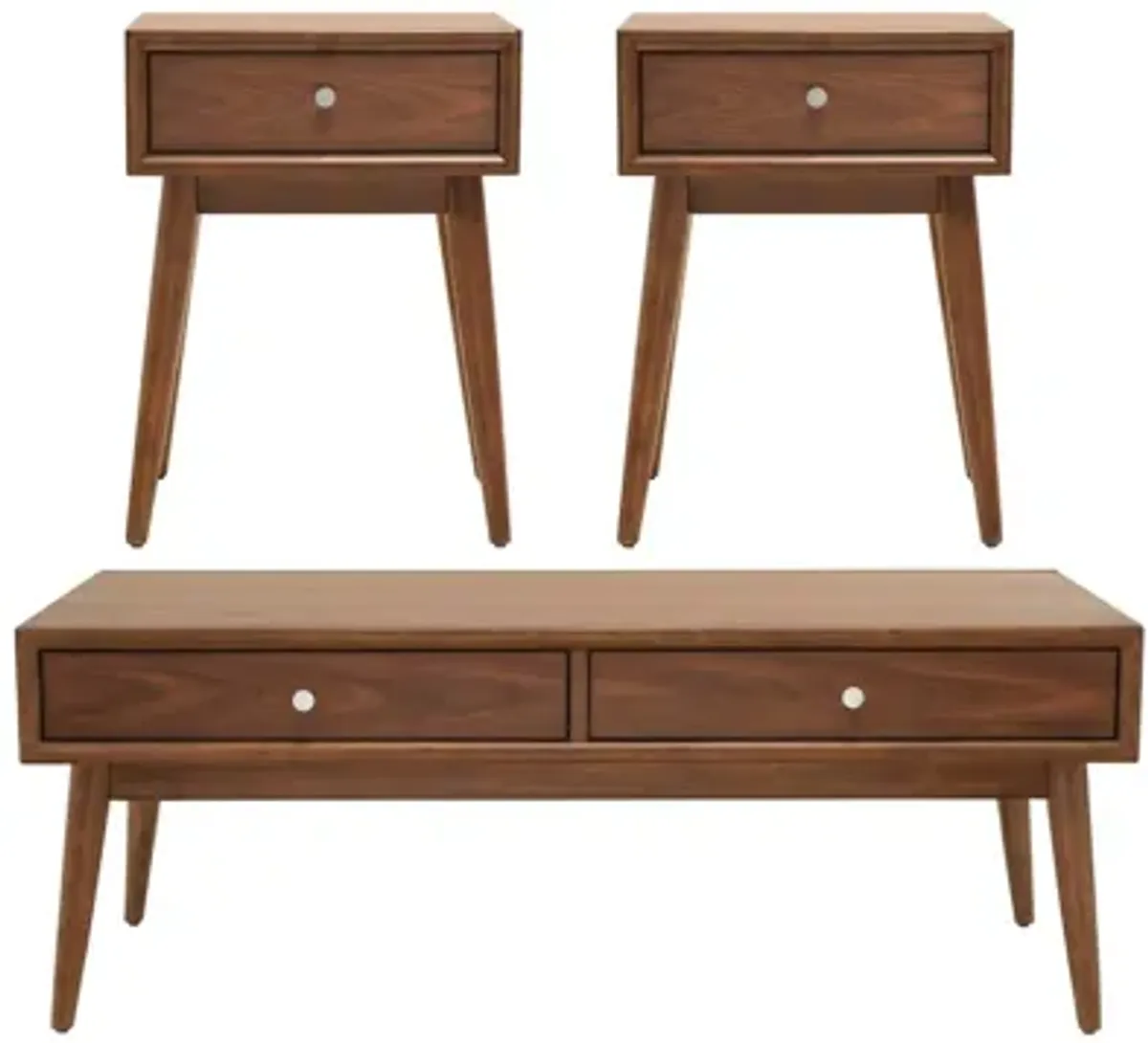 Miranda 3-pc. Occasional Table Set in Walnut by Homelegance