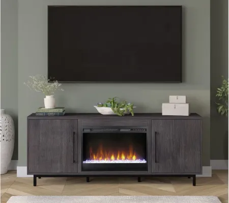 Julian TV Stand in Charcoal Gray by Hudson & Canal