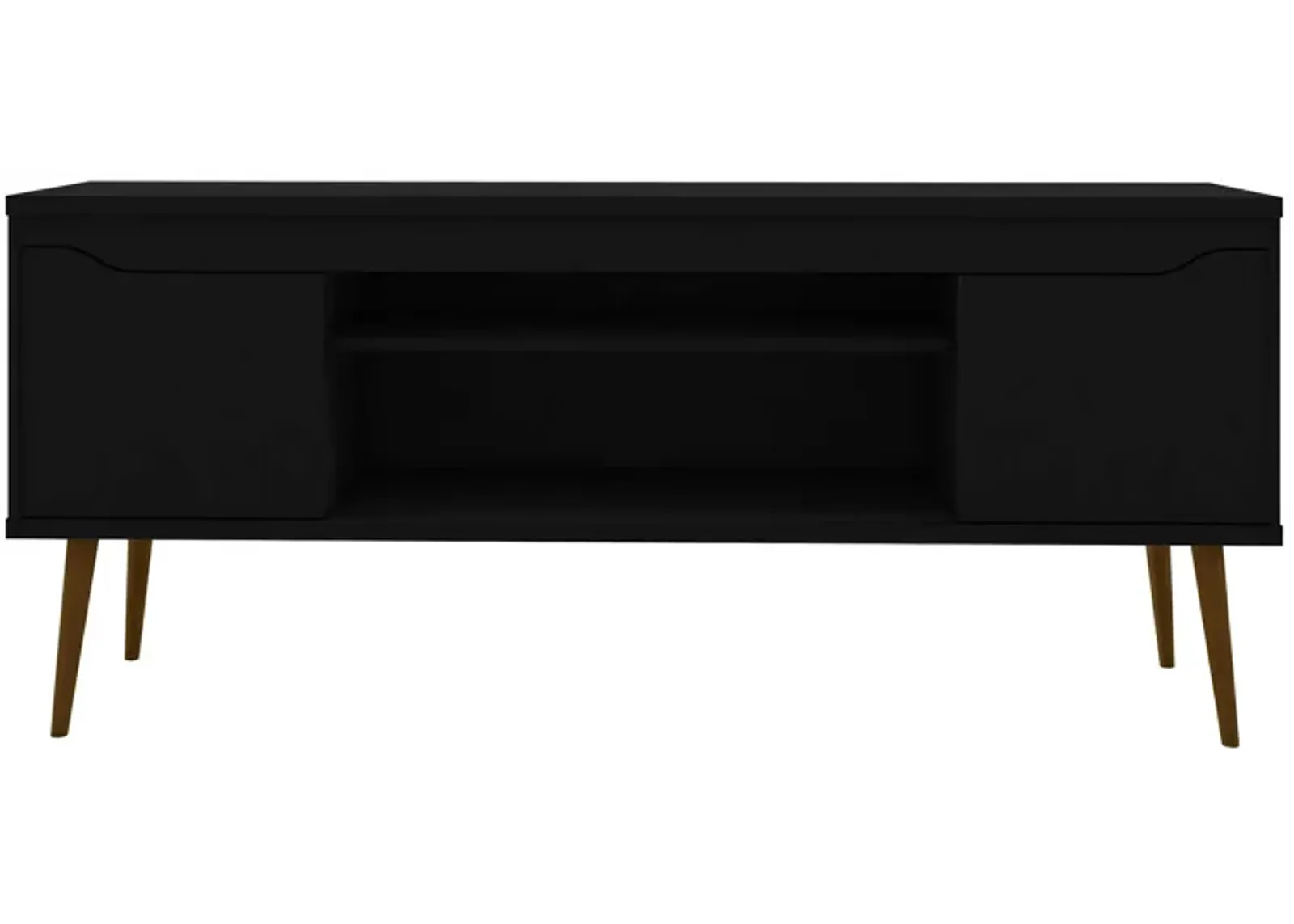 Bradley 62" TV Stand in Black by Manhattan Comfort