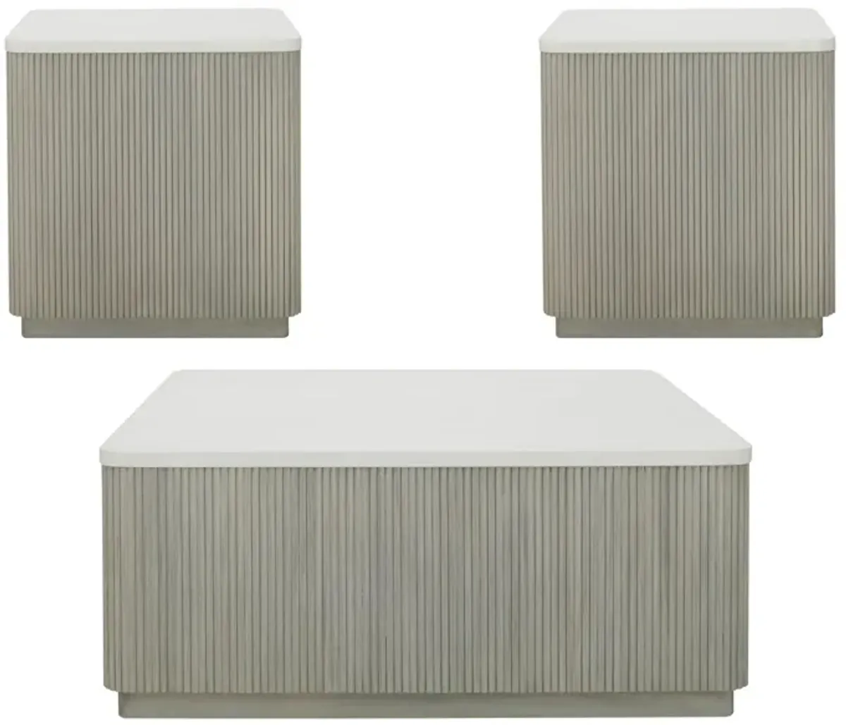 Finnegan 3-pc. Occasional Table Set in White by Bernhardt