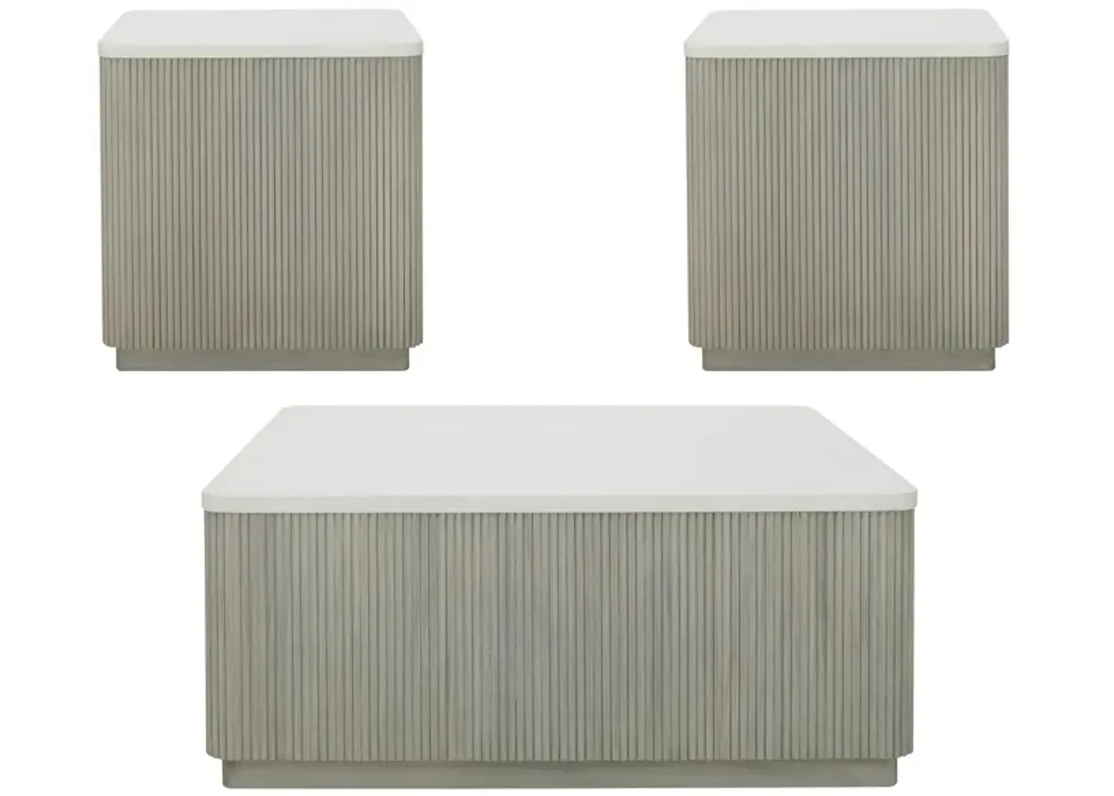 Finnegan 3-pc. Occasional Table Set in White by Bernhardt