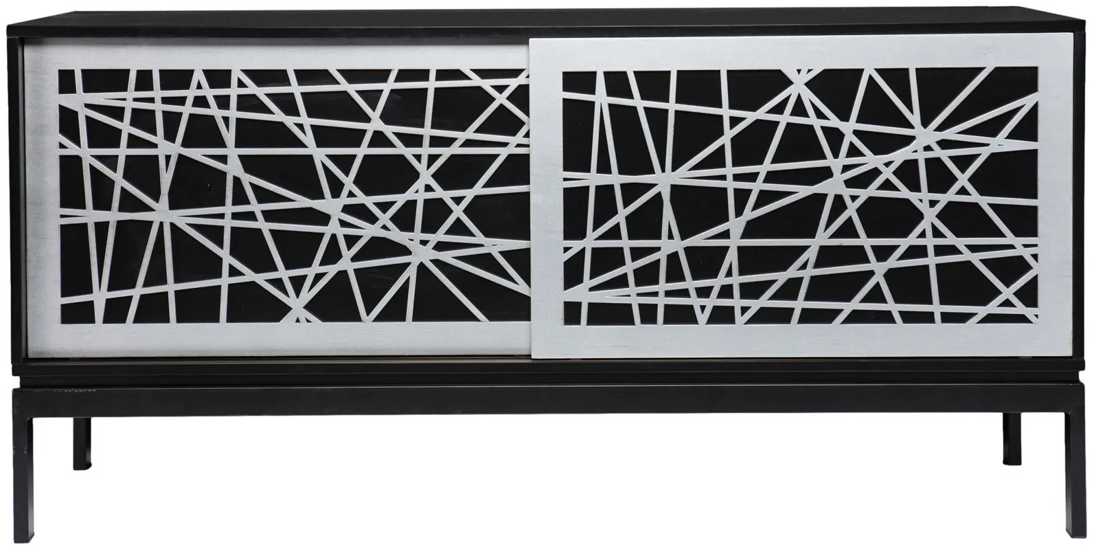 Giulia Media Console in Black by SEI Furniture