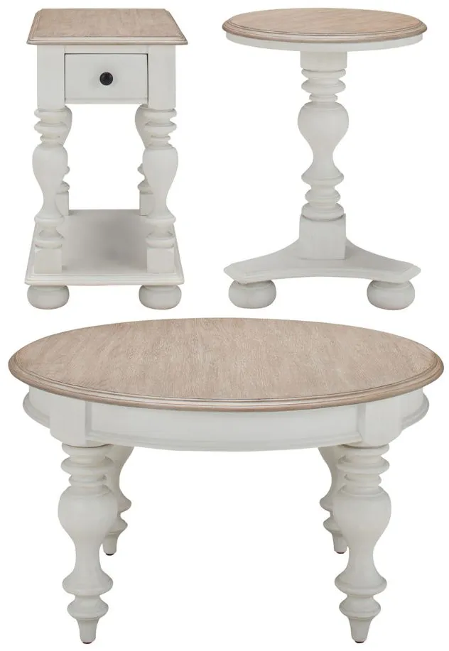 Harcourt 3-pc. Occasional Tables in White by Riverside Furniture