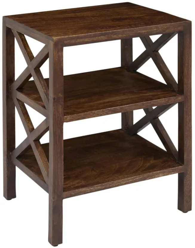 Global Furniture Archive Side Table with Shelves in Natural by Jofran
