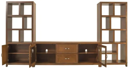 Granthom 3-pc. Wall Unit w/ 72" TV Console in Honey by Bellanest