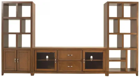 Granthom 3-pc. Wall Unit w/ 72" TV Console in Honey by Bellanest