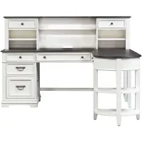 Shelby Computer Desk w/ Hutch in White by Liberty Furniture