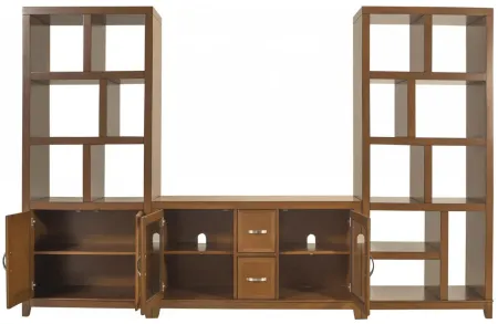 Granthom 3-pc. Wall Unit w/ 48" TV Console in Honey by Bellanest