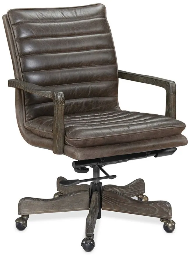 Langston Executive Swivel Tilt Chair in Brown by Hooker Furniture
