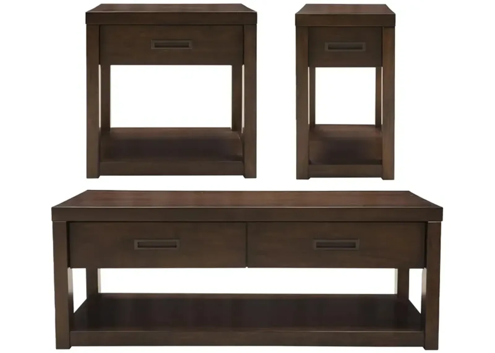 Riata 3PK Occasional Tables in Warm Walnut by Riverside Furniture