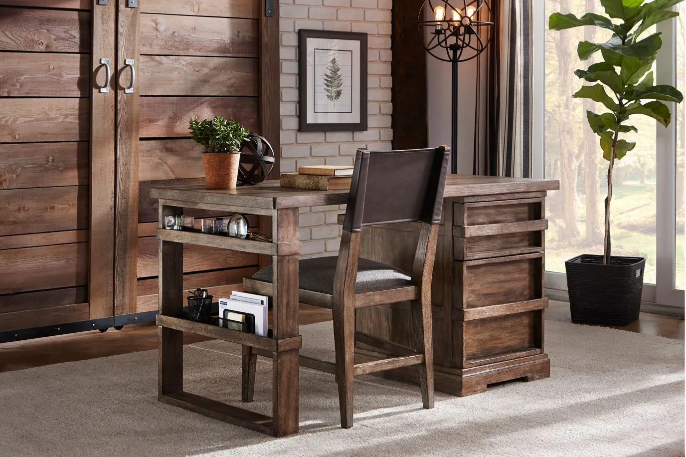Stanford 2-pc. Home Office Set in Primitive Silk by Riverside Furniture