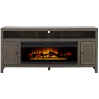 Warren 72" Fireplace Console in Rain Gray by Golden Oak