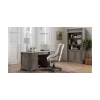 Crystal Falls 3-pc. Excutive Desk Home Office Set in Pavestone by Riverside Furniture