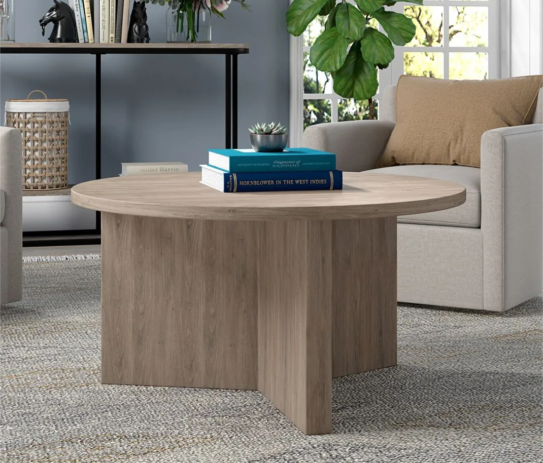 Anders Coffee Table in Antiqued Gray Oak by Hudson & Canal