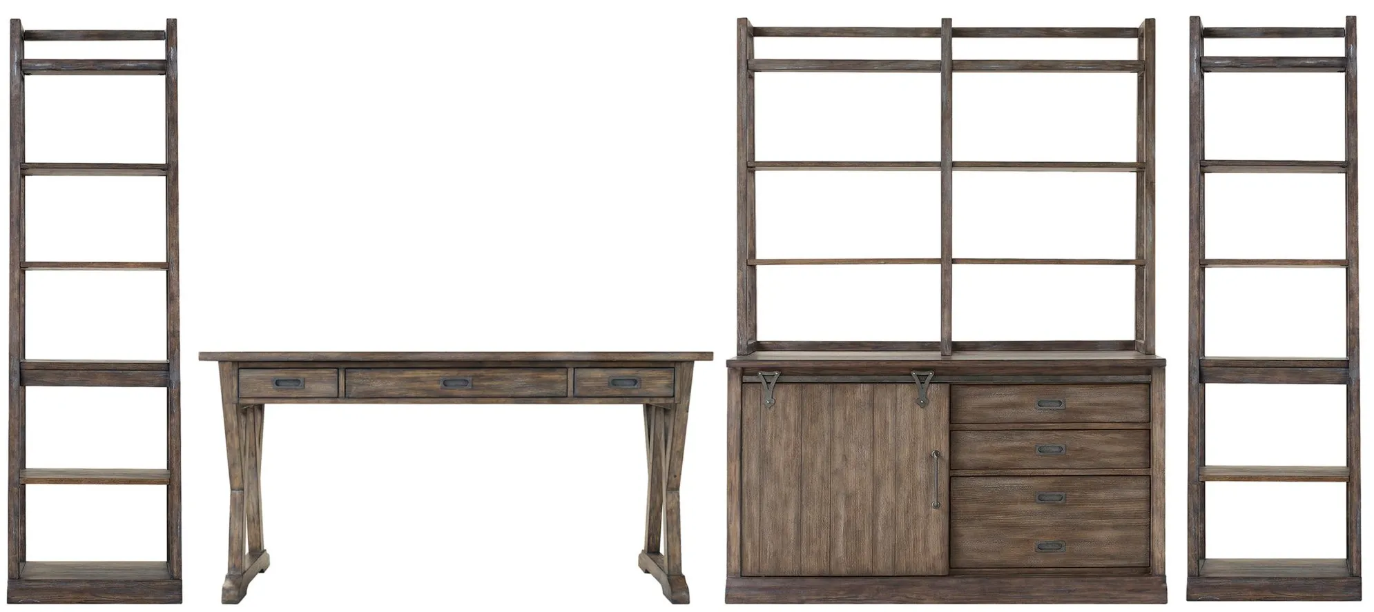 Wyatt 5-pc. Home Office Set in Rustic Saddle by Liberty Furniture