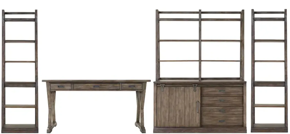 Wyatt 5-pc. Home Office Set in Rustic Saddle by Liberty Furniture