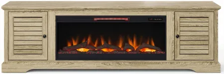Topanga Super Fireplace Console in Alabaster by Legends Furniture