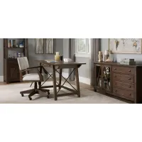 Criswell 4-pc. Home Office Set in Rich Tobacco by Riverside Furniture