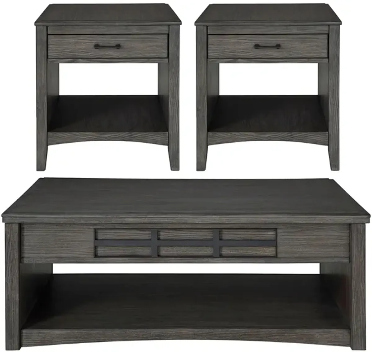 Montillan 3-pc. Occasional Tables w/ Casters in Grayish Brown by Ashley Furniture