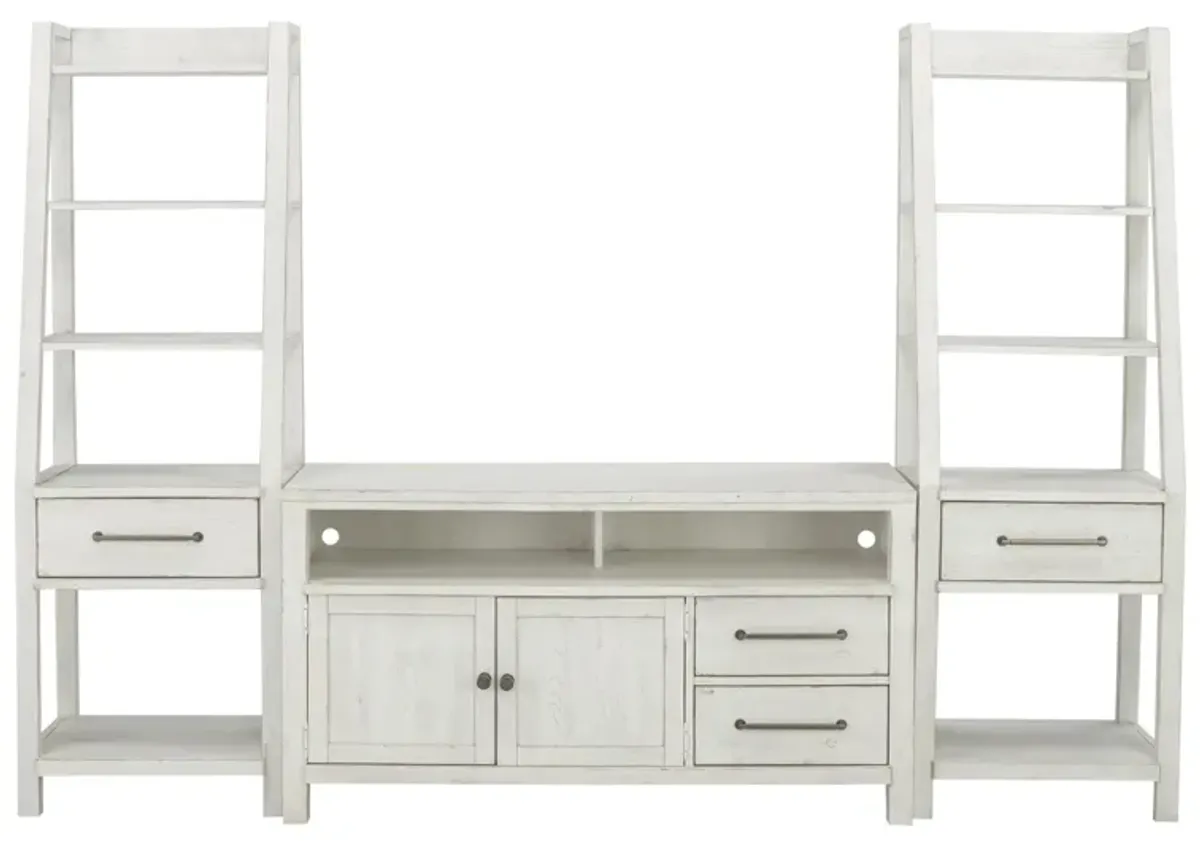 Marguerite 3-pc. Entertainment Wall in Flea Market White by Liberty Furniture