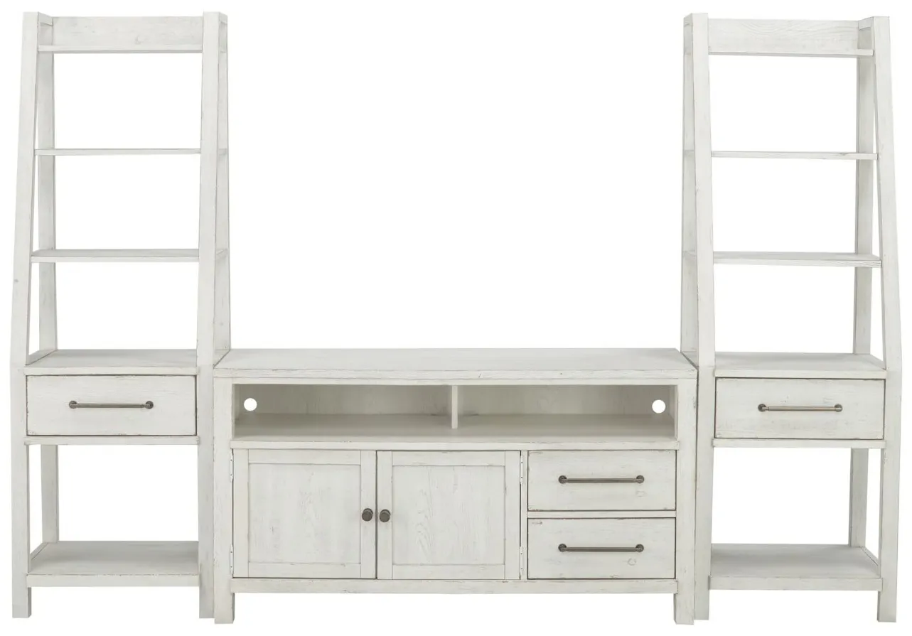 Marguerite 3-pc. Entertainment Wall in Flea Market White by Liberty Furniture
