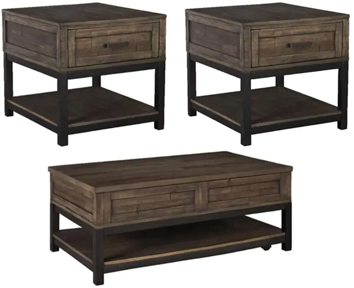 Johurst 3-pc. Occasional Tables w/Casters in Grayish Brown by Ashley Furniture