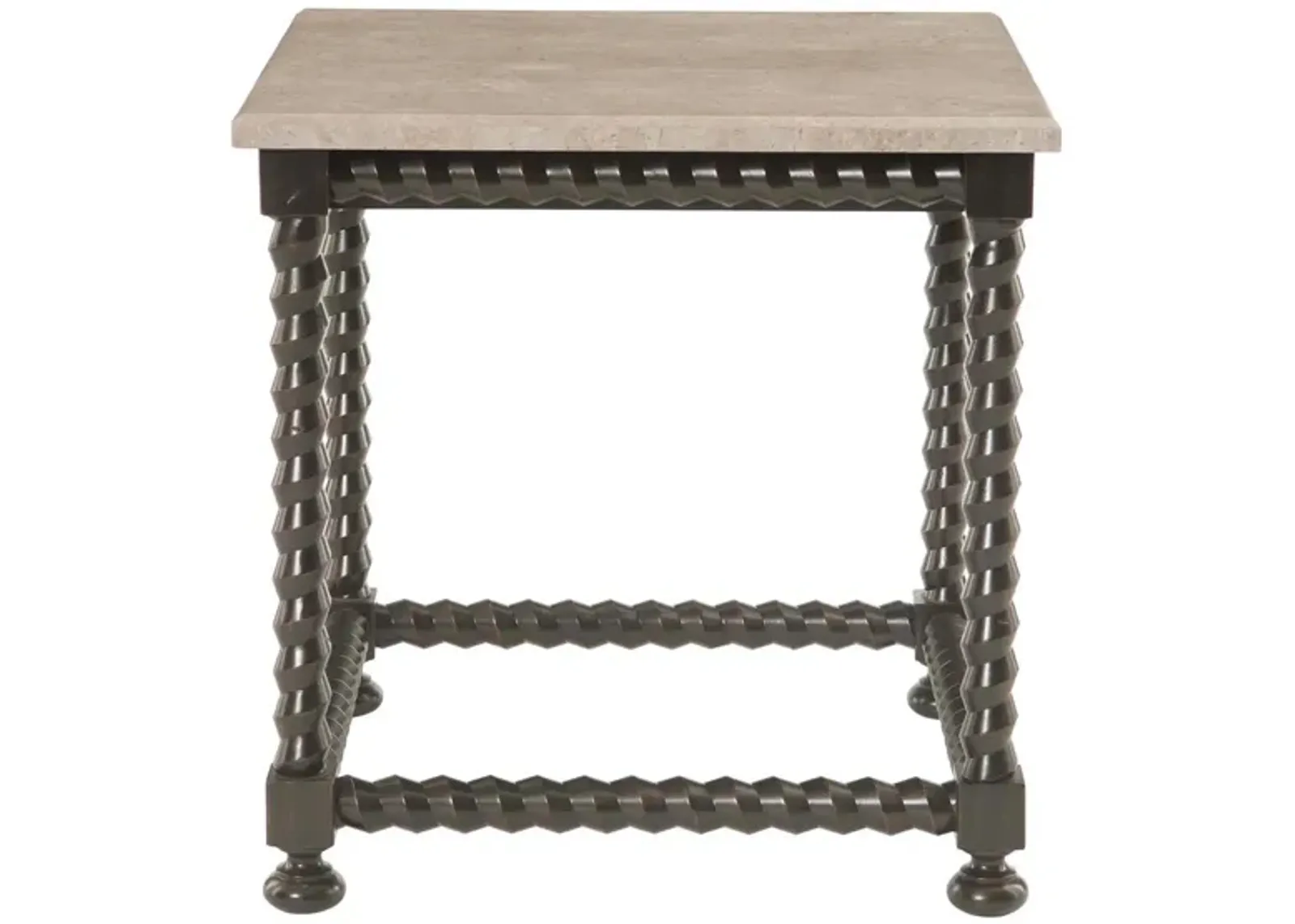 Cordova Square End Table in Travertine by Bernhardt