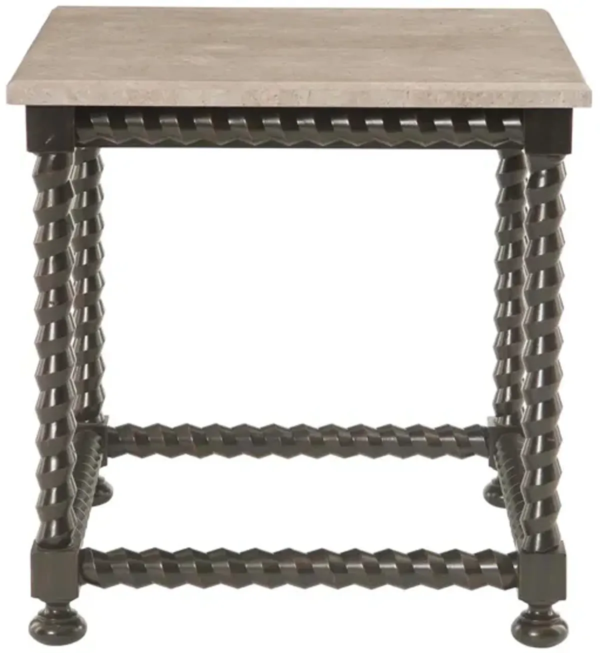 Cordova Square End Table in Travertine by Bernhardt