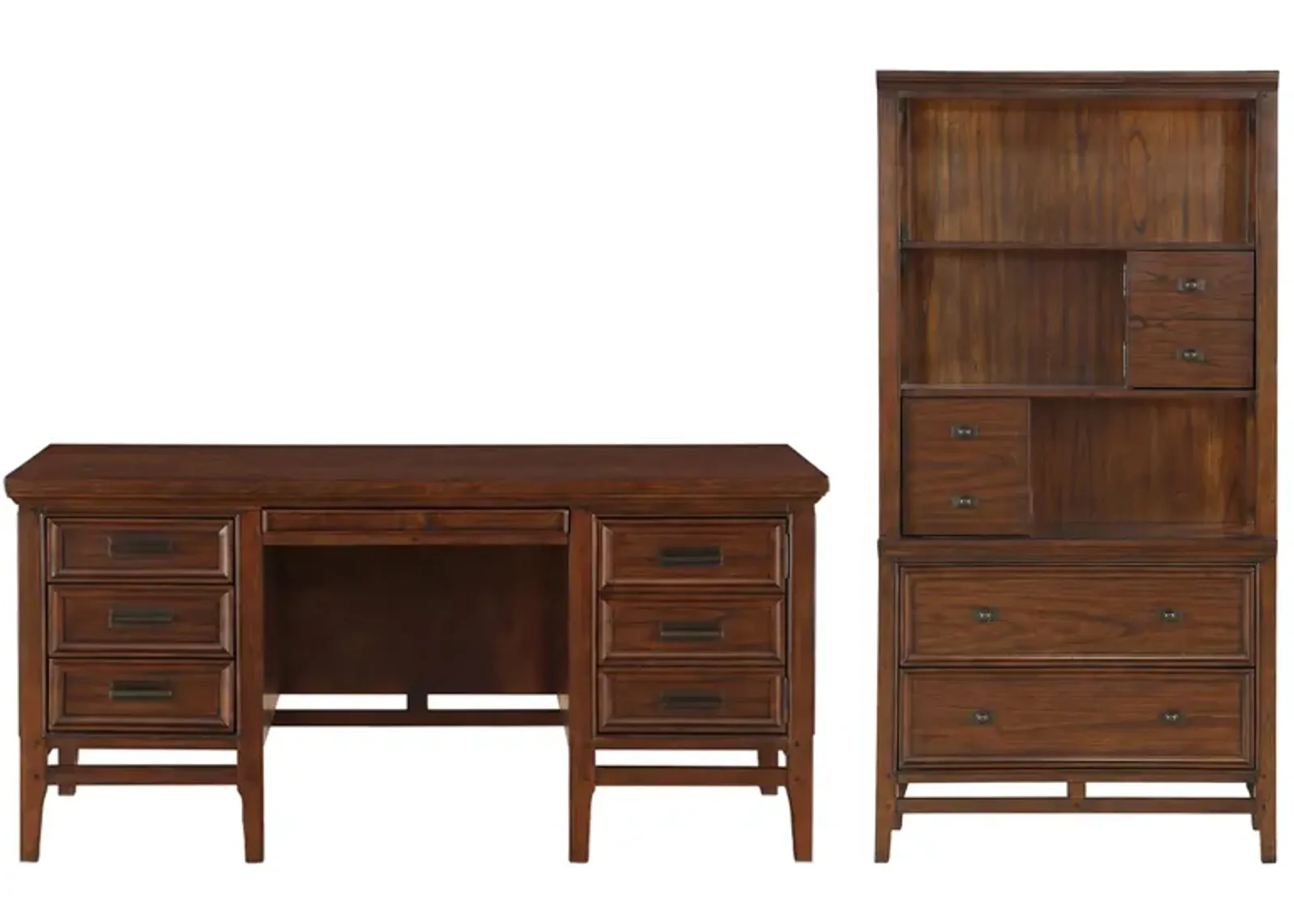 Tamsin 2-pc. Home Office Set W/ Executive Desk in Brown Cherry by Homelegance