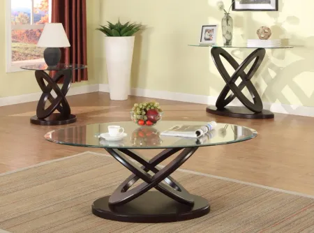 Cyclone End Table in Espresso by Crown Mark