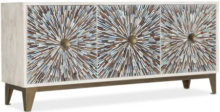 Melange Liberty Entertainment Console in Light Wood by Hooker Furniture