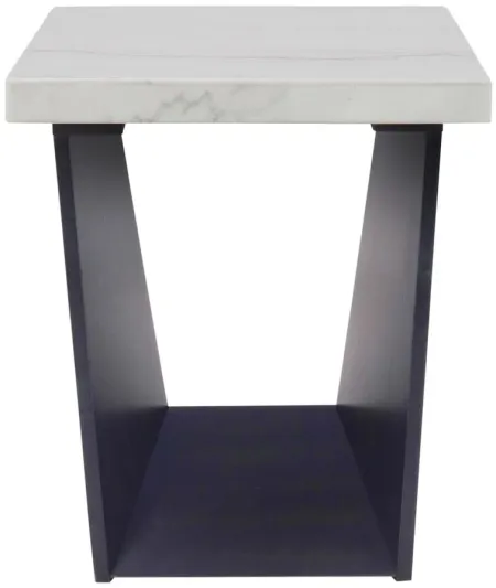 Mahal End Table in White by Elements International Group