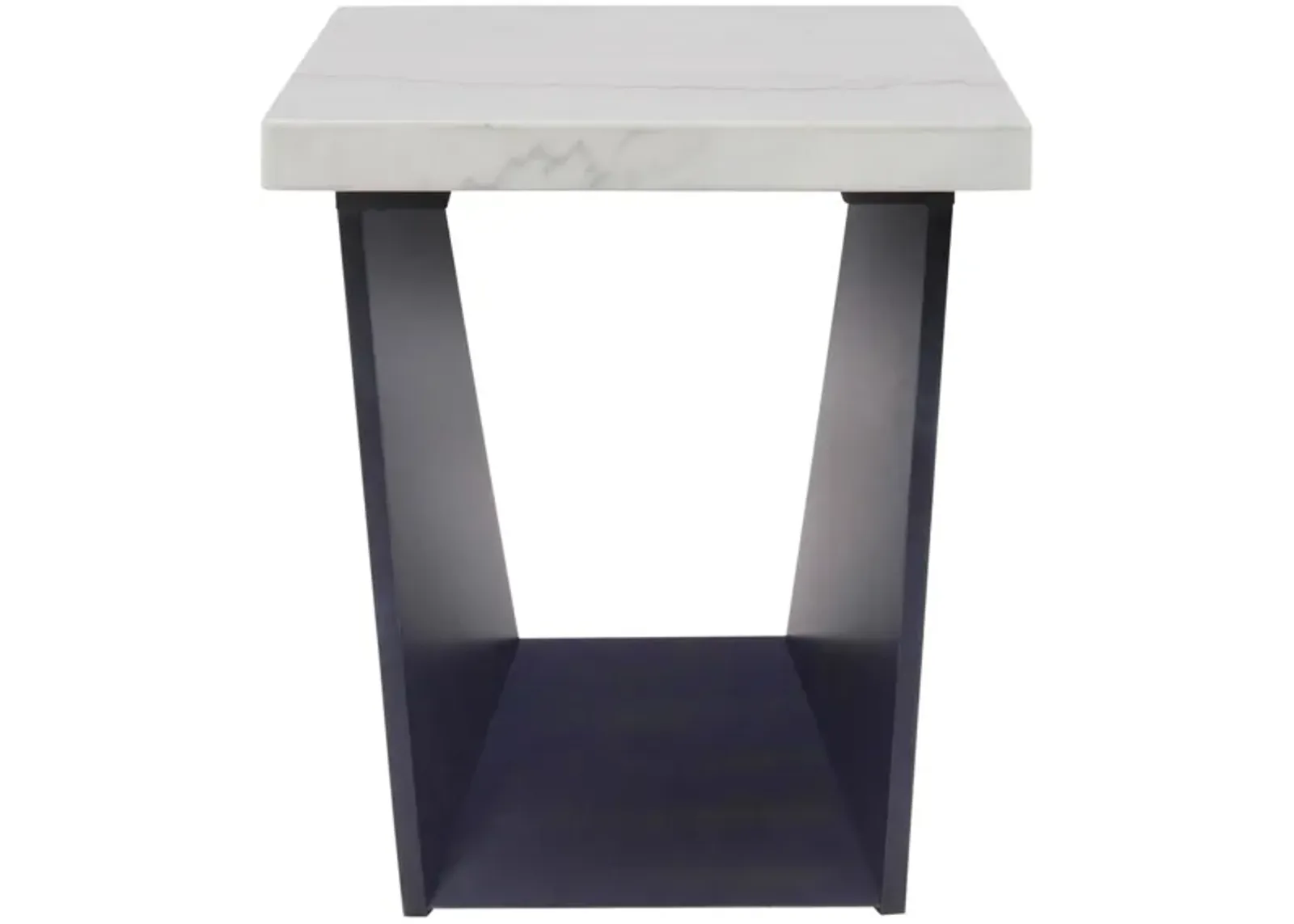 Mahal End Table in White by Elements International Group