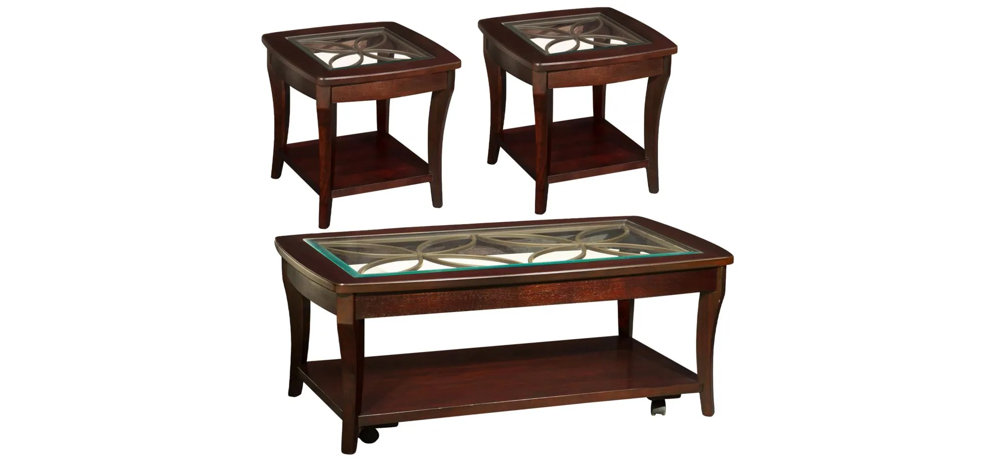 Annandale 3PC Occasional Tables in Dark Mahogany by Riverside Furniture