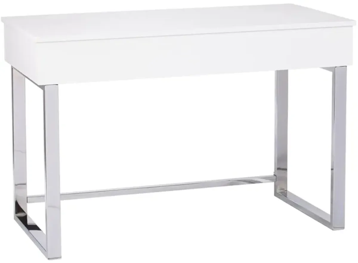 Cecil Adjustable Height Desk in White by SEI Furniture