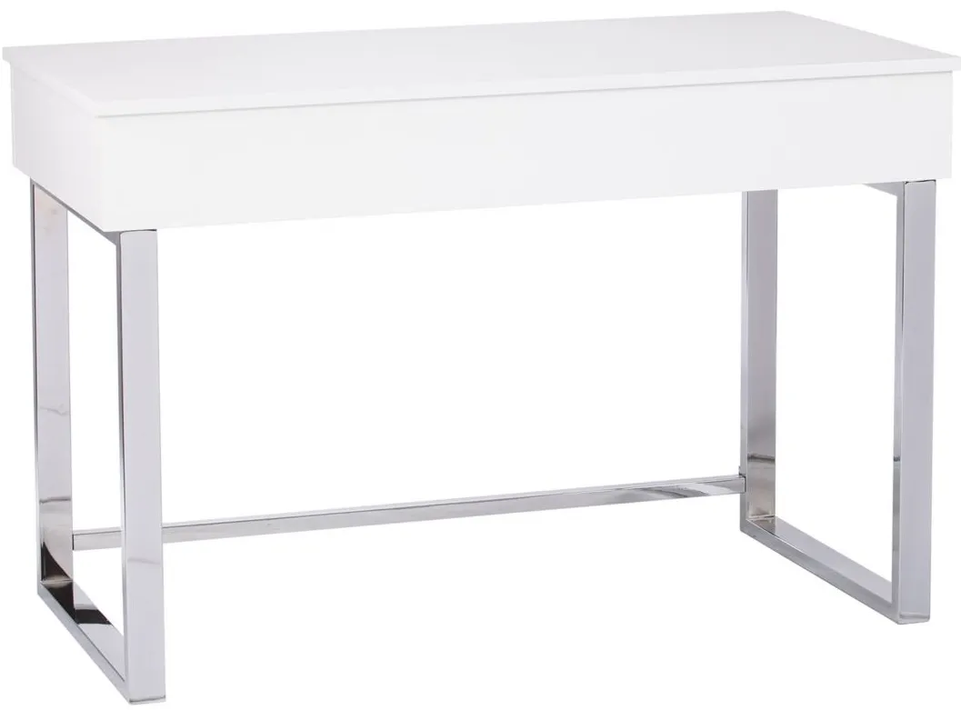 Cecil Adjustable Height Desk in White by SEI Furniture