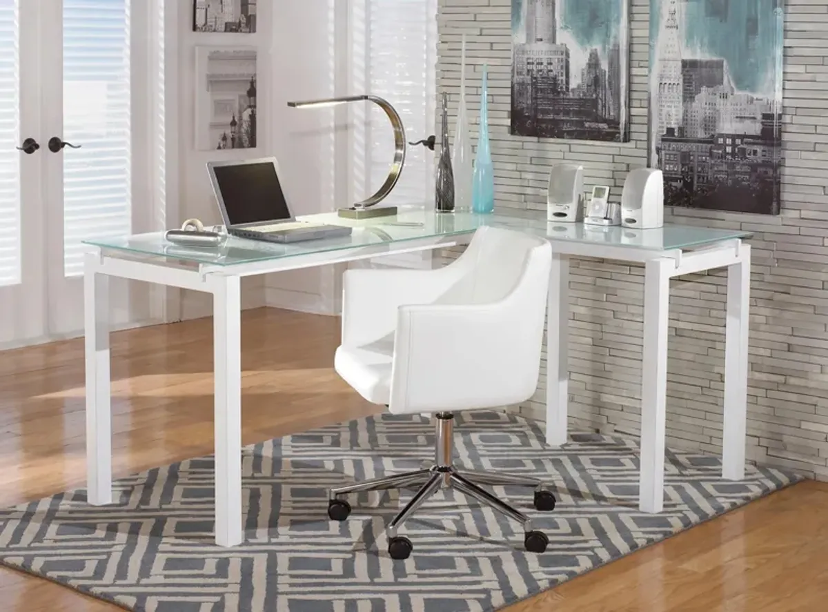 Aster 2-pc. Home Office Set in White by Ashley Furniture